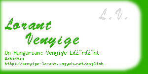 lorant venyige business card